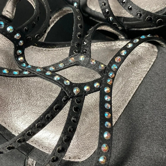 ADRIANNA PAPELL WO SIZE 10 BLACK 5”HEEL LEATHER HIGH HEEL SHOE ANKLE STRAPS - Picture 14 of 14